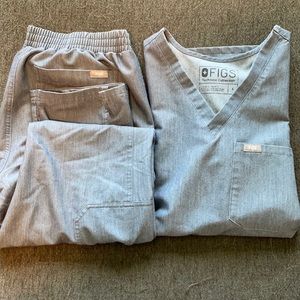 Figs Scrubs Set Denim